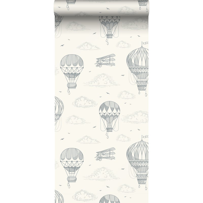 Tapeta szaro-białym - 50 x 900 cm - ESTAHOME