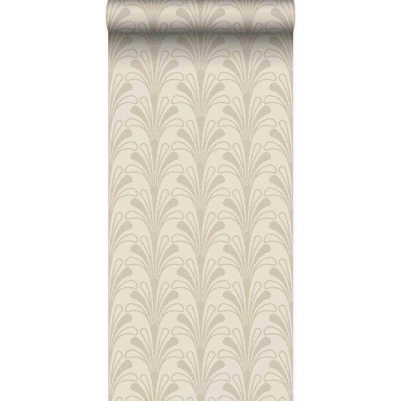 Tapeta motyw art déco piaskowego beżu - 50 x 900 cm - ORIGIN