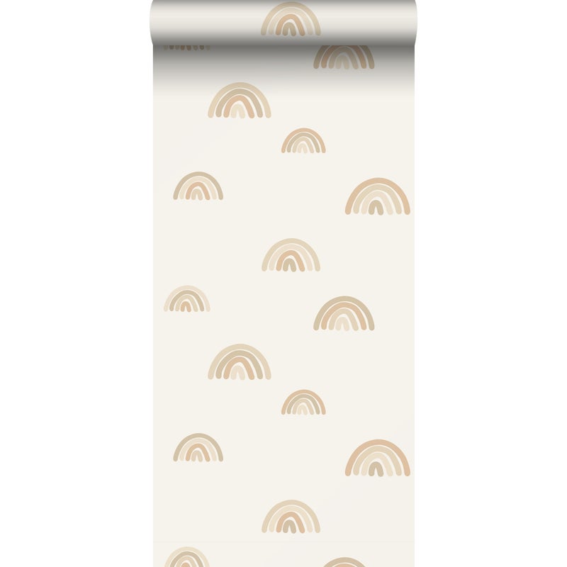 Tapeta tęcze beżowym - 53 cm x 10.05 m - ESTAHOME
