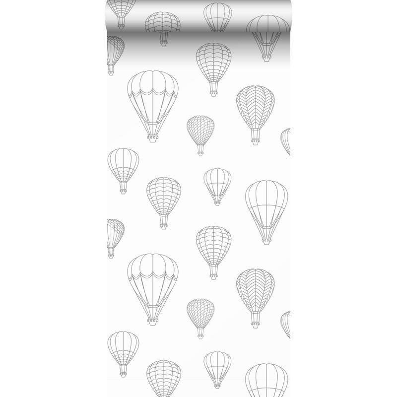 Tapeta szarymIbiałym - 50 x 900 cm - ESTAHOME