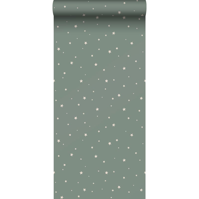 Tapeta ognie szaro zielonym - 53 cm x 10.05 m - ESTAHOME