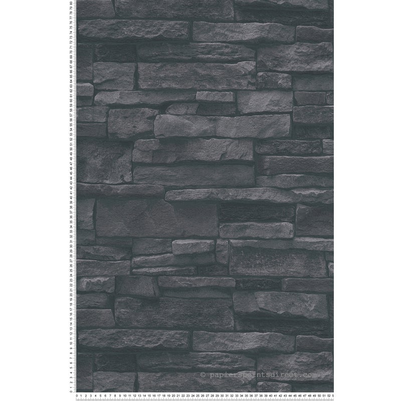 Tapeta kamień czarnymIantracytowym - 53 cm x 10.05 m - LIVINGWALLS