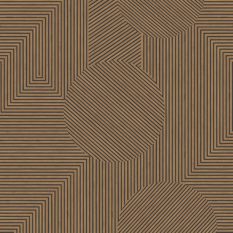 Fototapeta Motyw drewna 3D brązowym - 300 x 279 cm - ORIGIN