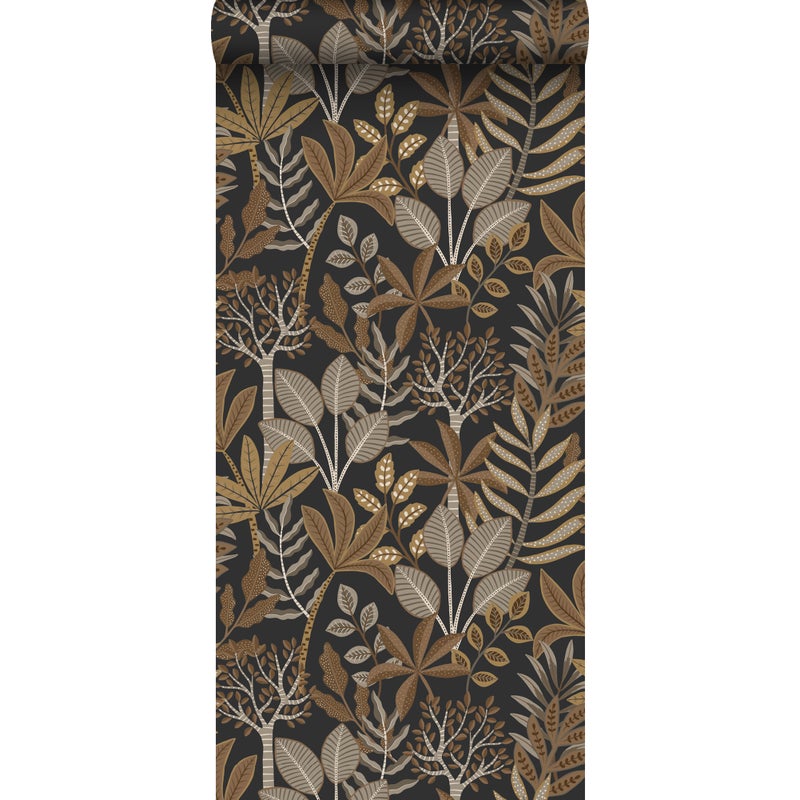 Tapeta przejrzeć czarnym,brązowymIbeżowym - 50 x 900 cm - ESTAHOME