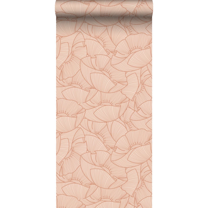 Tapeta maki terakoty różowej - 53 cm x 10.05 m - ESTAHOME