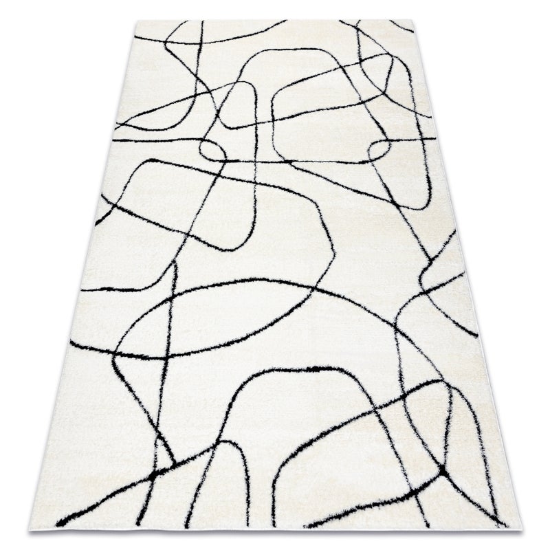 Dywan MODE 8522 abstrakcja krem / czarny 200x290 cm