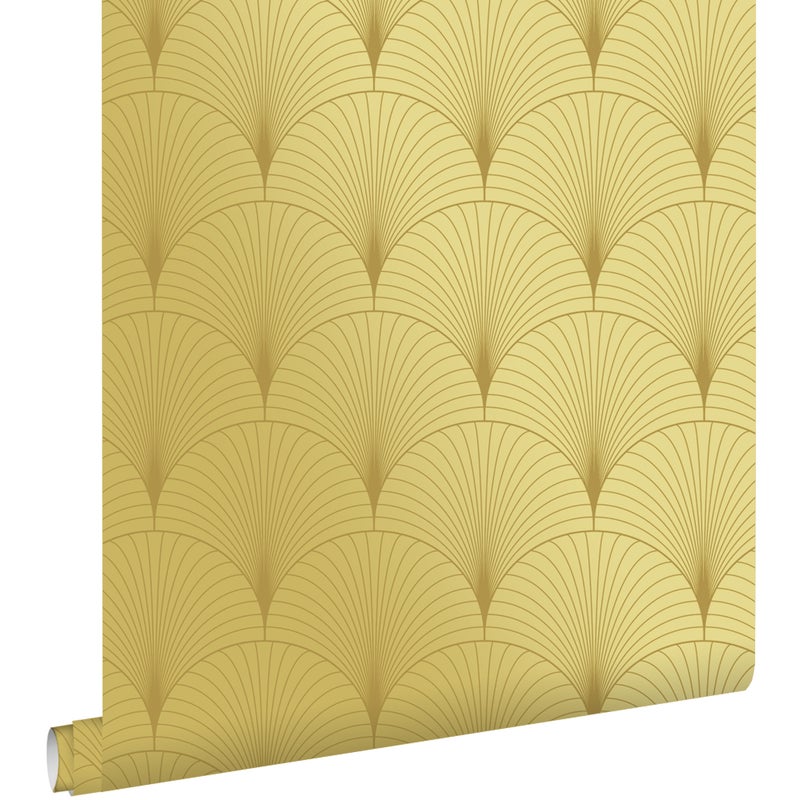 Tapeta motyw art déco złotym - 53 cm x 10.05 m - ESTAHOME