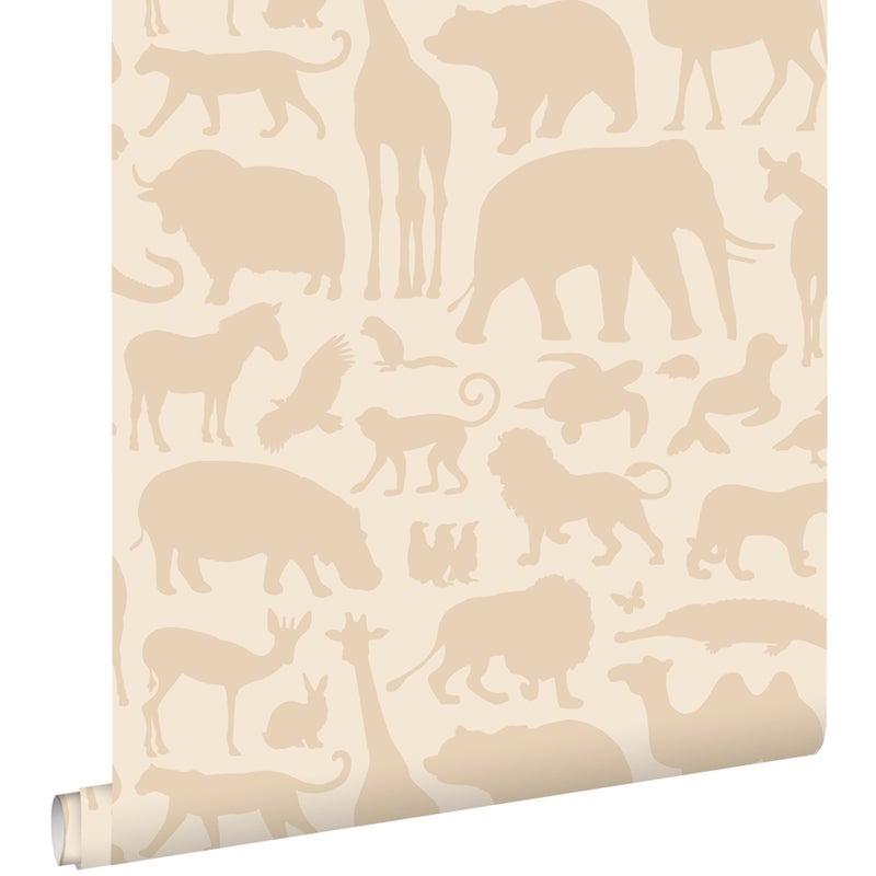 Tapeta Zwierząt beżowym - 53 cm x 10.05 m - ESTAHOME