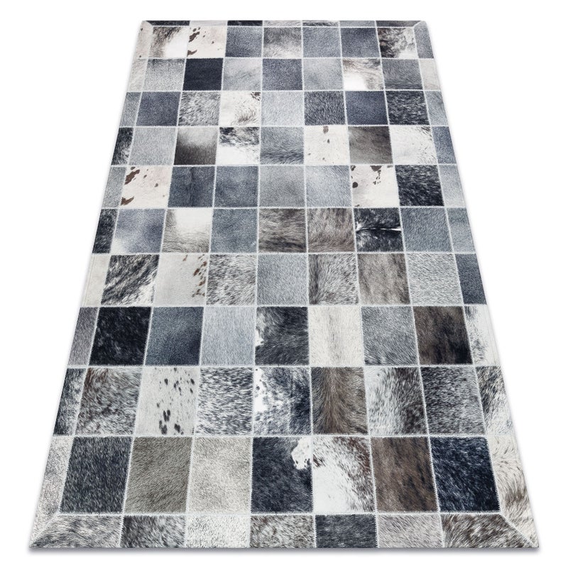 Dywan PATCHWORK 21716 szary - Skóra bydlęca 160x230 cm