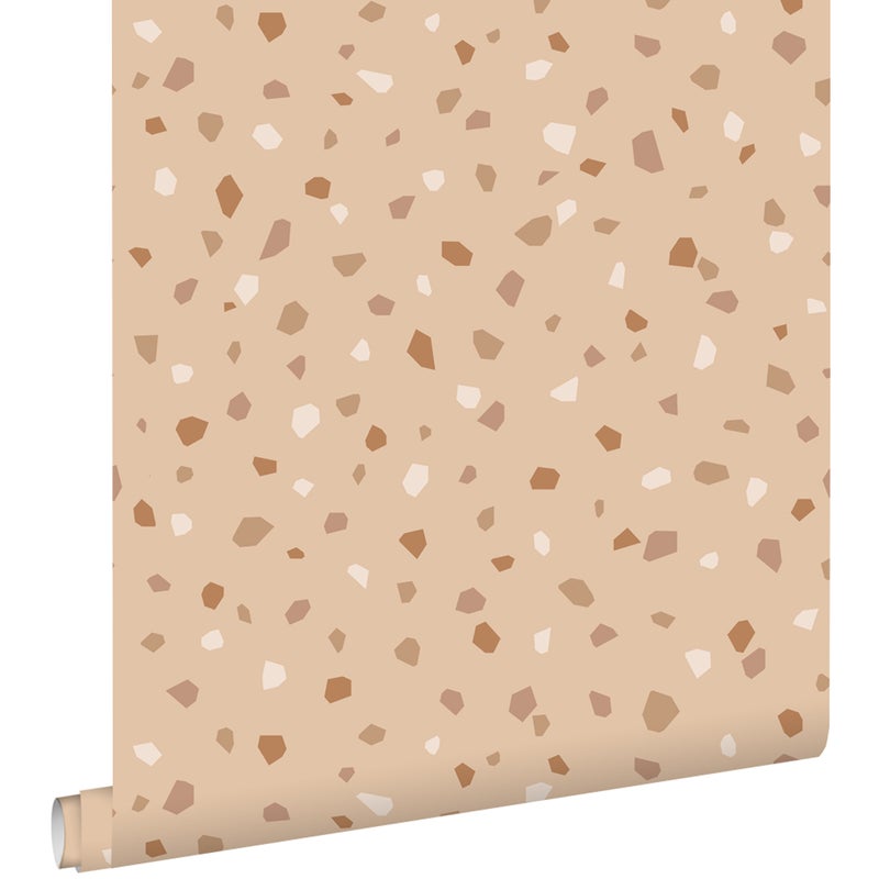 Tapeta lastryko beżowymIterakota - 50 x 900 cm - ESTAHOME