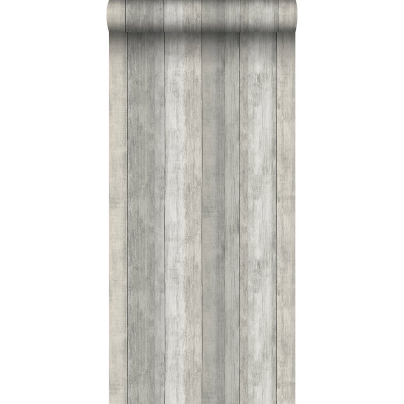 Tapeta wygląd drewna jasnoszarym - 53 cm x 10 m - SANDERS & SANDERS