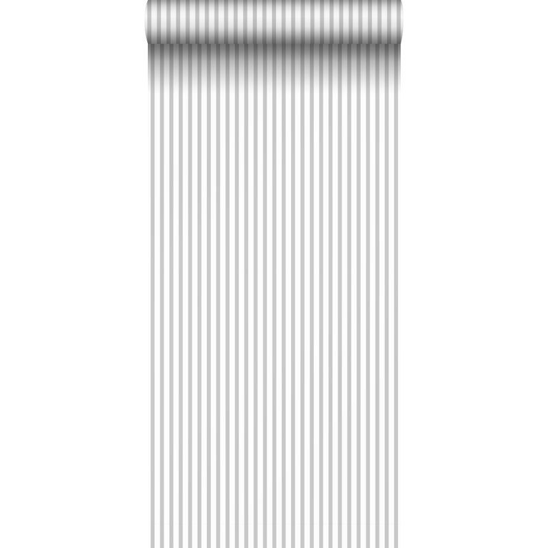 Tapeta paski szarymIbiałym - 53 cm x 10 m - SANDERS & SANDERS