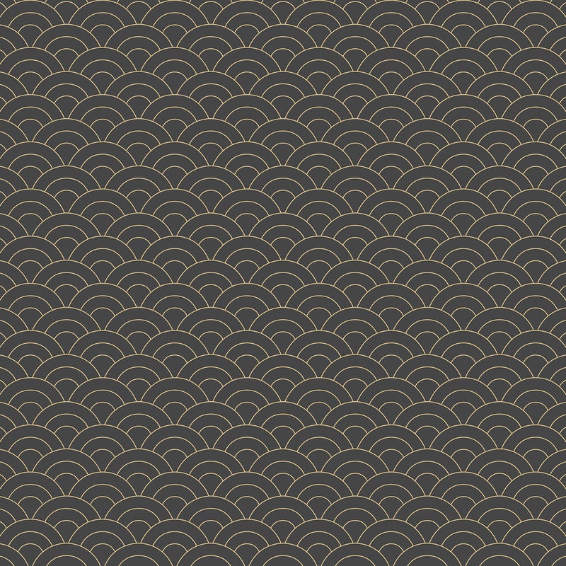 Tapeta motyw art déco czarnymIzłotym - 53 cm x 10 m - SANDERS & SANDERS