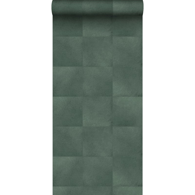 Tapeta skóra zwierzęca szarej morskiej zieleni - 53 cm x 10 m - SANDERS & SANDERS