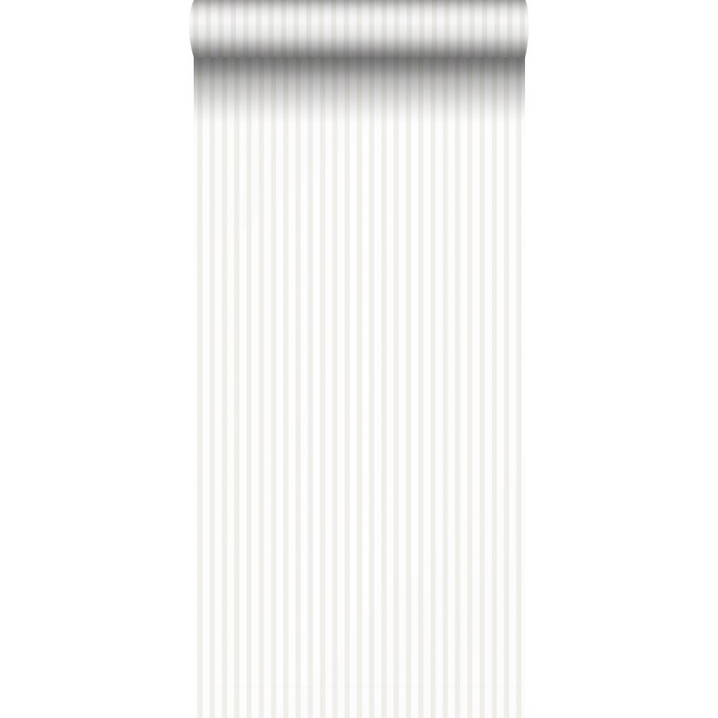 Tapeta paski beżowymIbiałym - 53 cm x 10 m - SANDERS & SANDERS