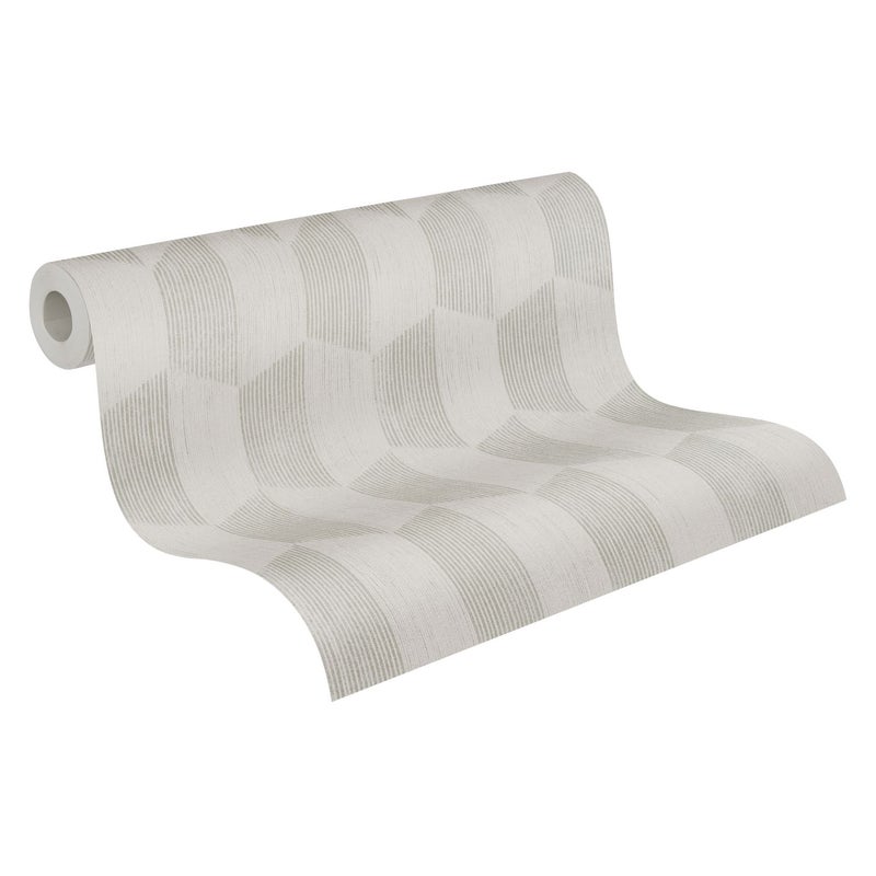 Tapeta Motyw 3D beżowymIsrebrnym - 53 cm x 10.05 m - A.S. CRÉATION