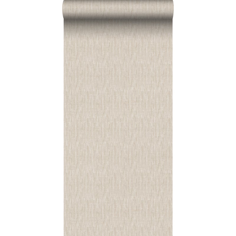 Tapeta lniana tekstura beżowym - 53 cm x 10 m - SANDERS & SANDERS