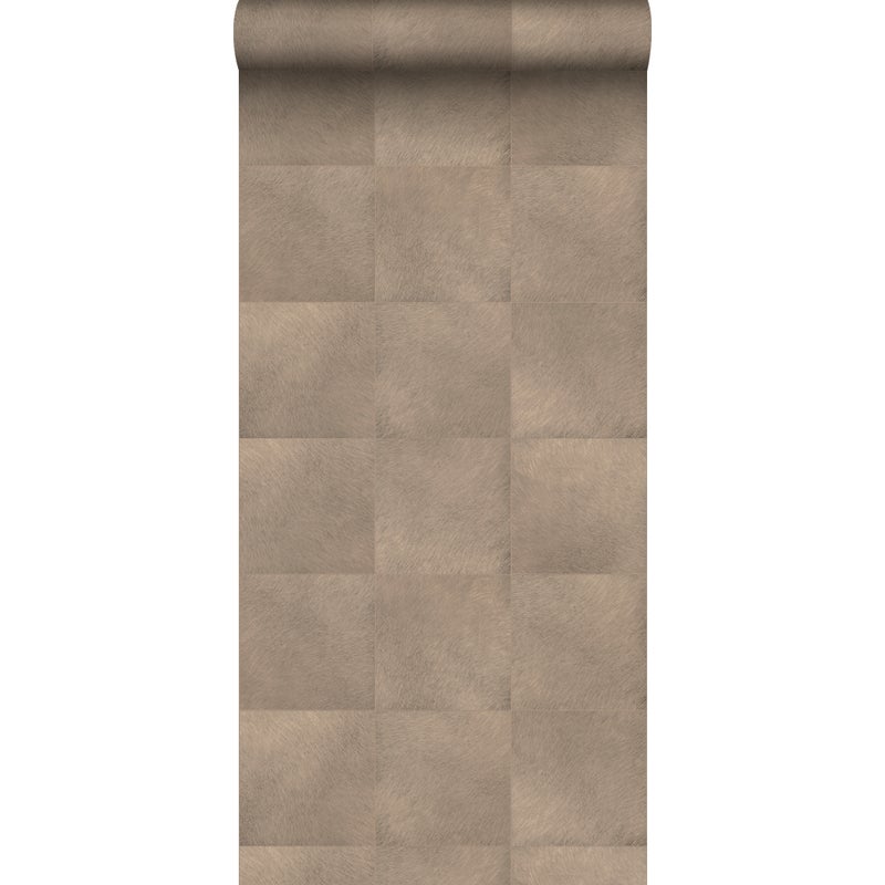 Tapeta skóra zwierzęca ciemny beż - 53 cm x 10 m - SANDERS & SANDERS