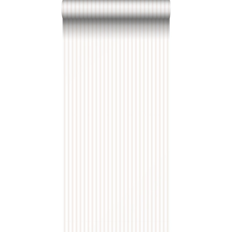 Tapeta paski beżowymIbiałym - 53 cm x 10 m - SANDERS & SANDERS