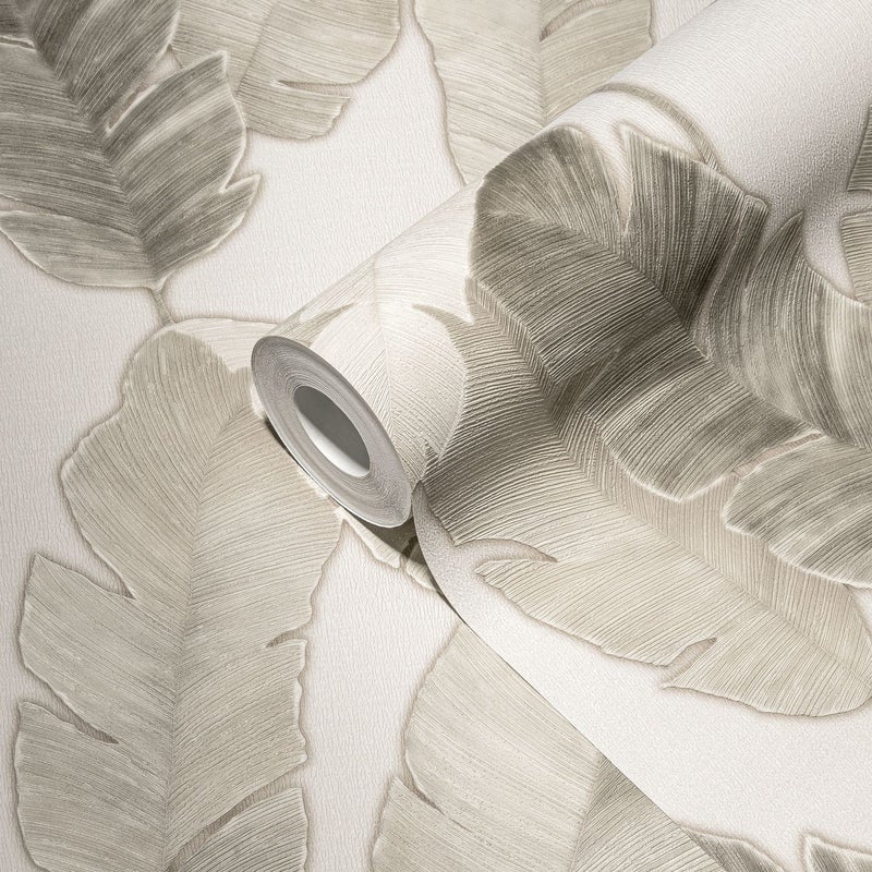 Tapeta przejrzeć białym,beżowymIszarym - 53 cm x 10.05 m - LIVINGWALLS