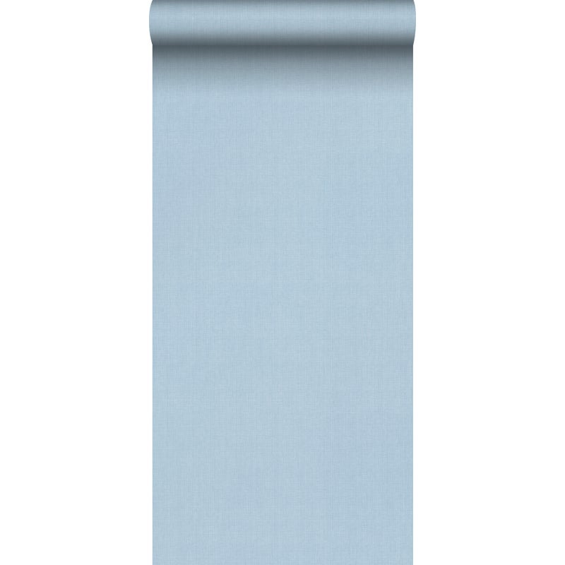 Tapeta lniana tekstura niebieskim - 53 cm x 10 m - SANDERS & SANDERS