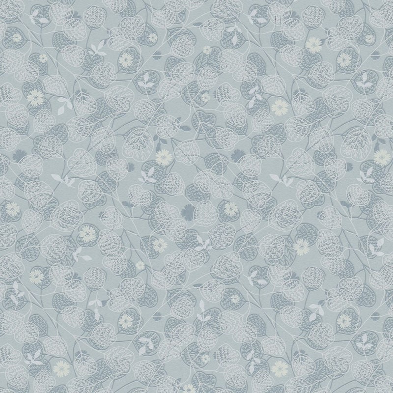 Tapeta kwiaty niebieskimIbiałym - 53 cm x 10.05 m - LIVINGWALLS