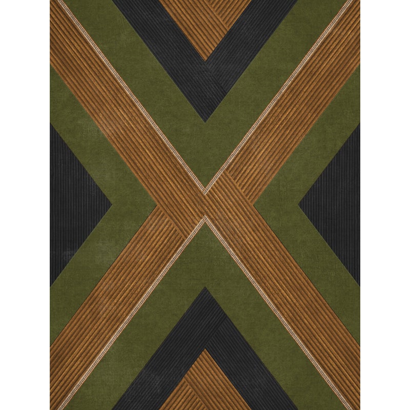 Tapeta figury geometryczne szaro-oliwkowymIbrązowym - 53 cm x 10 m - SANDERS & SANDERS