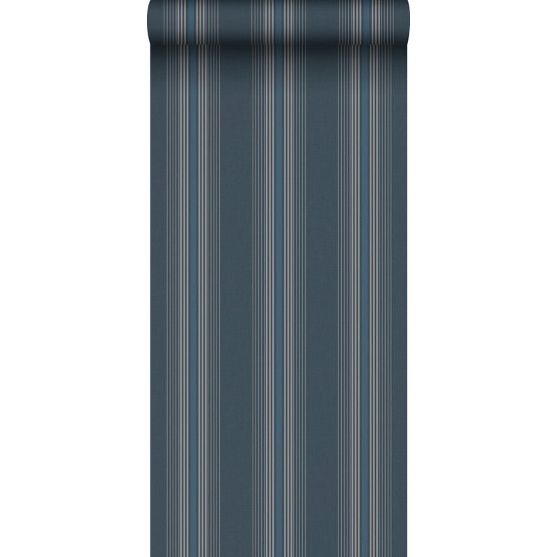 Tapeta paski szaro-niebieskim - 53 cm x 10 m - SANDERS & SANDERS