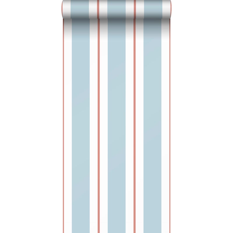 Tapeta paski niebieskimIterakota - 53 cm x 10 m - SANDERS & SANDERS