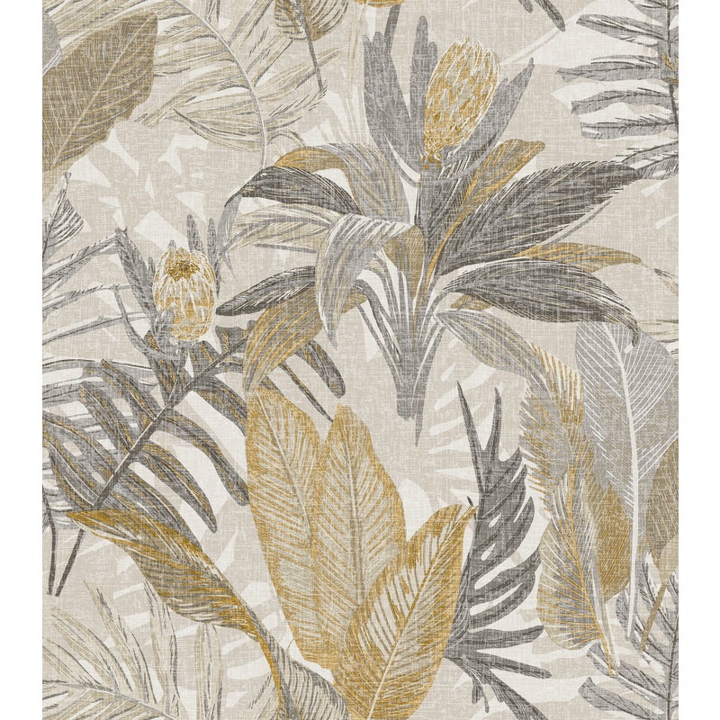 Tapeta przejrzeć beżowym,szarymIżółtym - 53 cm x 10 m - SANDERS & SANDERS