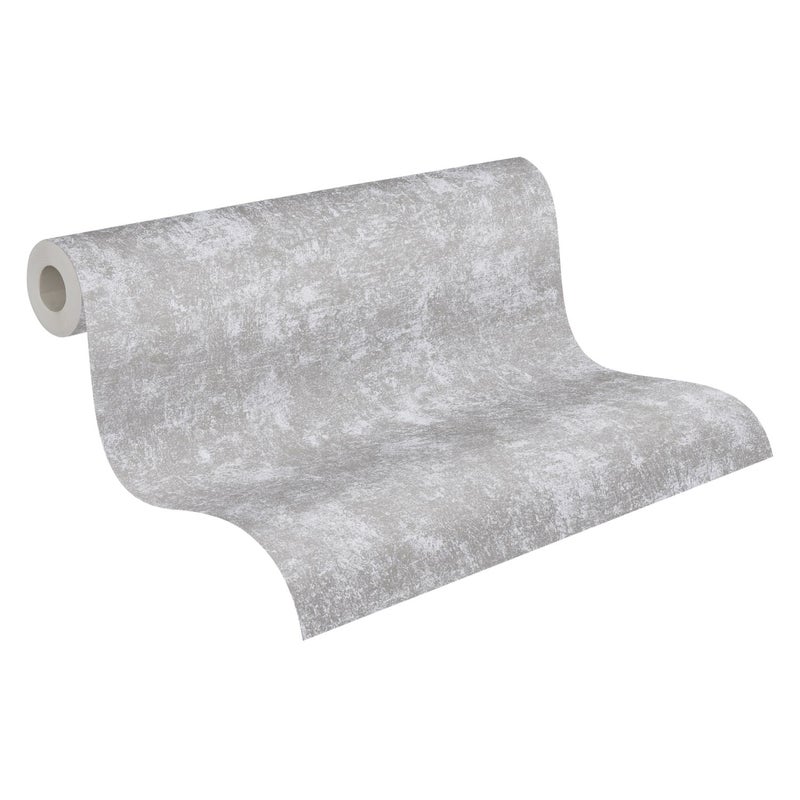 Tapeta metalowe talerze srebrnym,szarymImetalicznym - 53 cm x 10.05 m - LIVINGWALLS