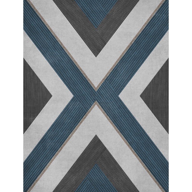 Tapeta figury geometryczne szaro-niebieskimIbeżowym - 53 cm x 10 m - SANDERS & SANDERS