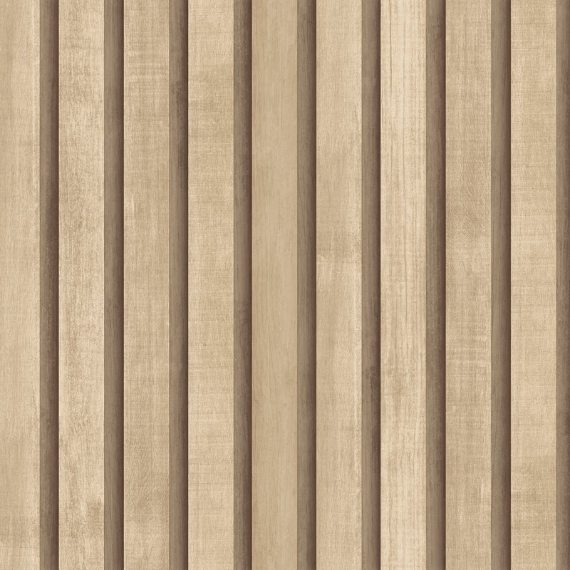 Tapeta drewniane panele ścienne 3d beżowym - 53 cm x 10 m - SANDERS & SANDERS