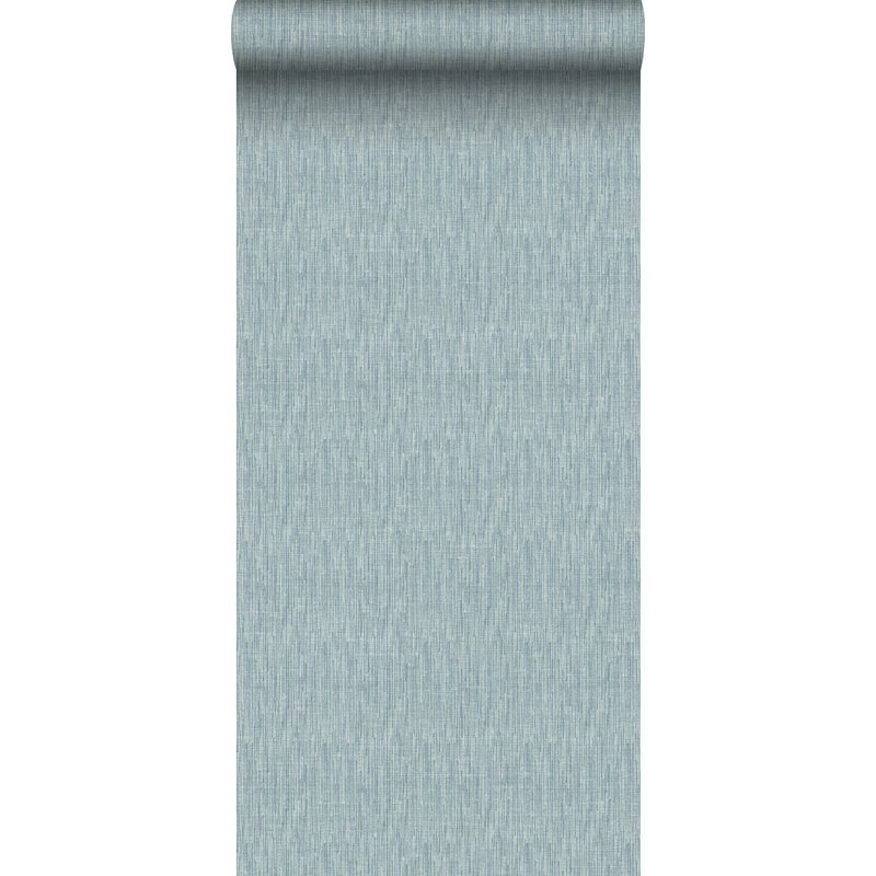 Tapeta lniana tekstura turkusowym - 53 cm x 10 m - SANDERS & SANDERS
