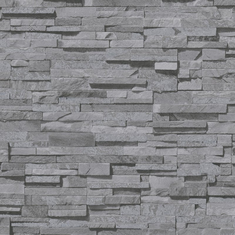 Tapeta kamień szarym - 53 cm x 10.05 m - LIVINGWALLS