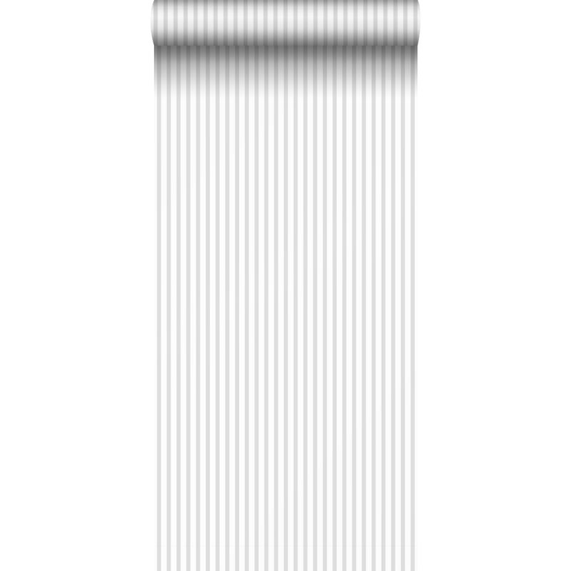 Tapeta paski szarymIbiałym - 53 cm x 10 m - SANDERS & SANDERS