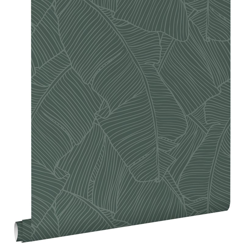 Tapeta przejrzeć ciemnej zieleni - 50 x 900 cm - ESTAHOME