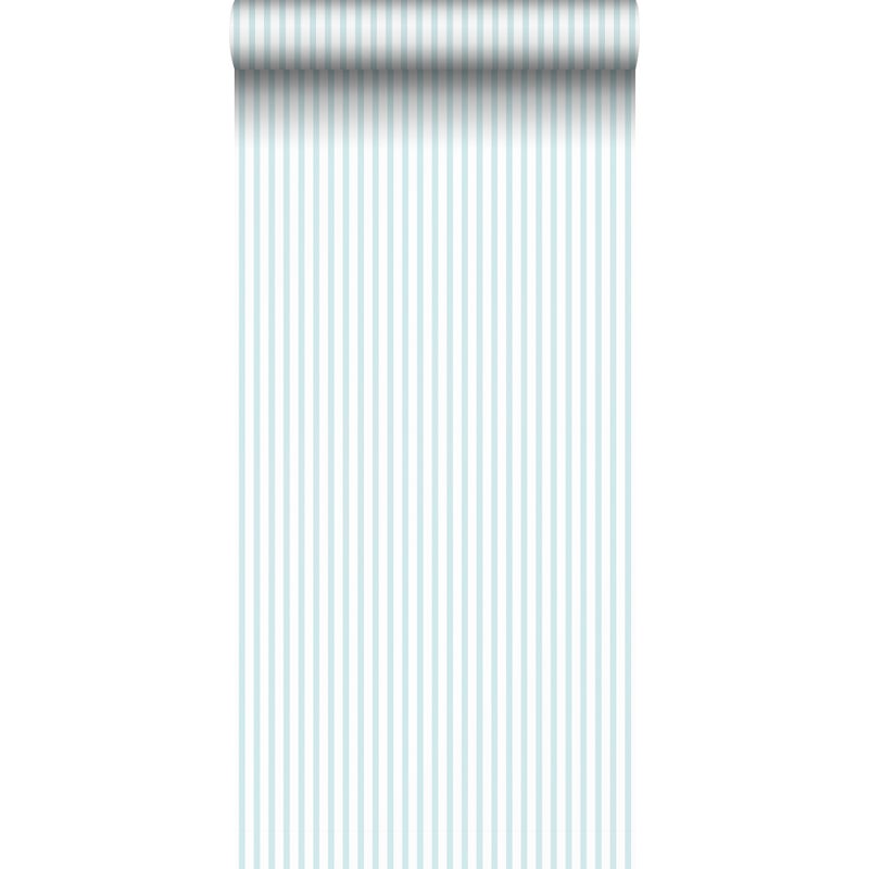 Tapeta paski jasnoniebieskimIbiałym - 53 cm x 10 m - SANDERS & SANDERS