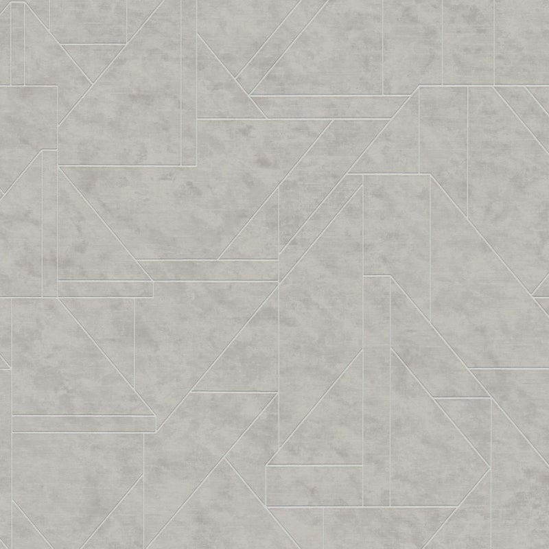 Tapeta motyw graficzny szarymIsrebrnym - 53 cm x 10.05 m - LIVINGWALLS