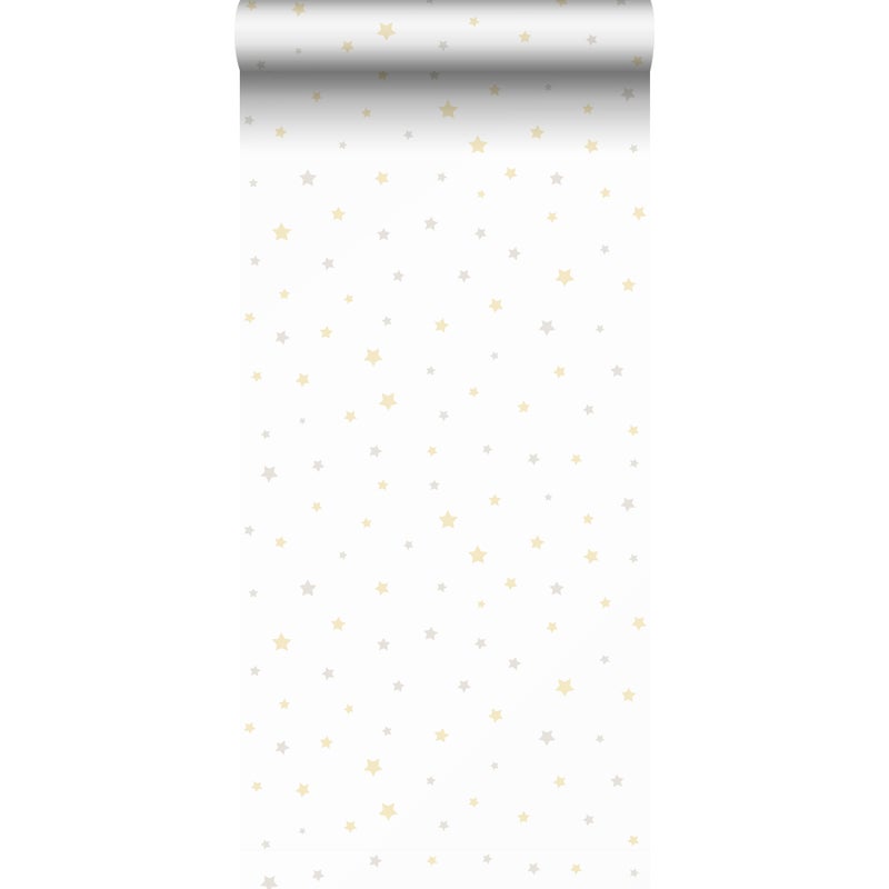 Tapeta ognie żółtym,beżowymIbiałym - 53 cm x 10 m - SANDERS & SANDERS