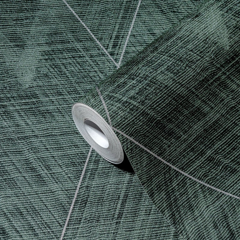 Tapeta motyw graficzny zielonym,czarnymIsrebrnym - 53 cm x 10.05 m - A.S. CRÉATION