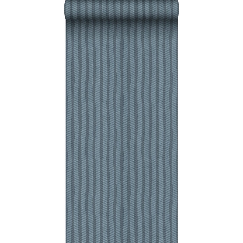 Tapeta paski szaro-niebieskim - 53 cm x 10 m - SANDERS & SANDERS