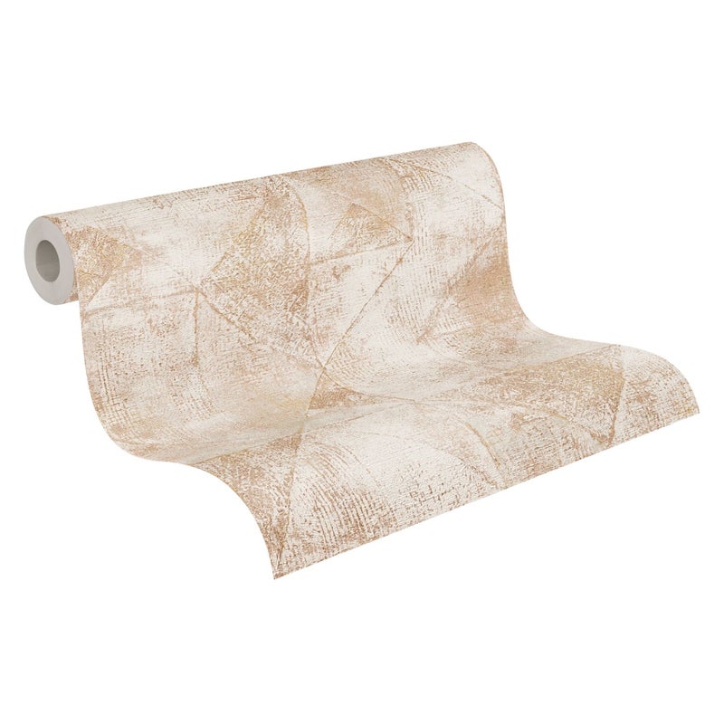 Tapeta motyw graficzny złotymIszarym - 53 cm x 10.05 m - LIVINGWALLS