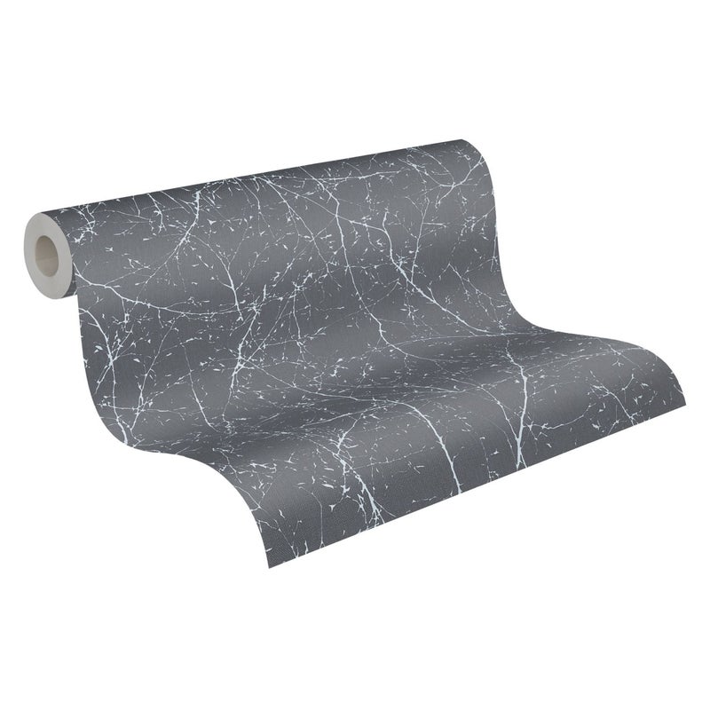 Tapeta przejrzeć szarymImetalicznym - 53 cm x 10.05 m - A.S. CRÉATION