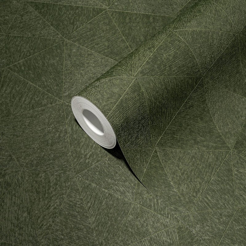 Tapeta motyw graficzny zielonym - 53 cm x 10.05 m - LIVINGWALLS
