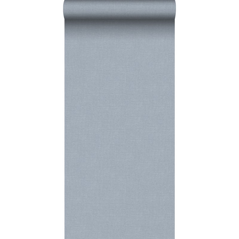 Tapeta lniana tekstura szaro-niebieskim - 53 cm x 10 m - SANDERS & SANDERS