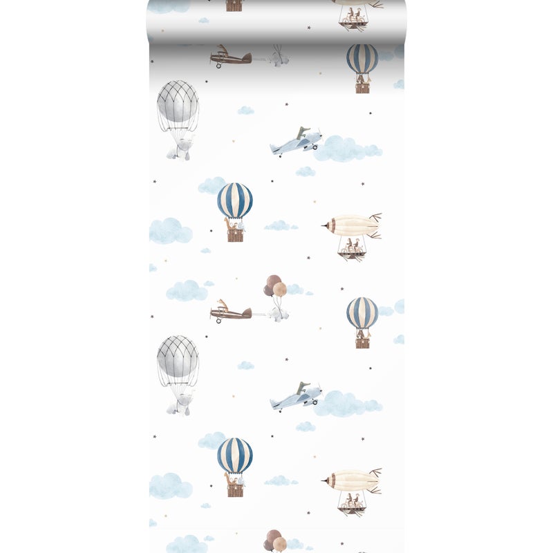 Tapeta niebieskimIbiałym - 53 cm x 10 m - SANDERS & SANDERS