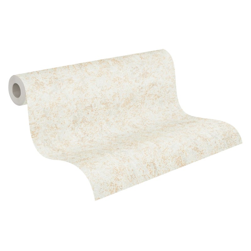 Tapeta zwykły złotym,jasnoszarymIbiałym - 53 cm x 10.05 m - LIVINGWALLS