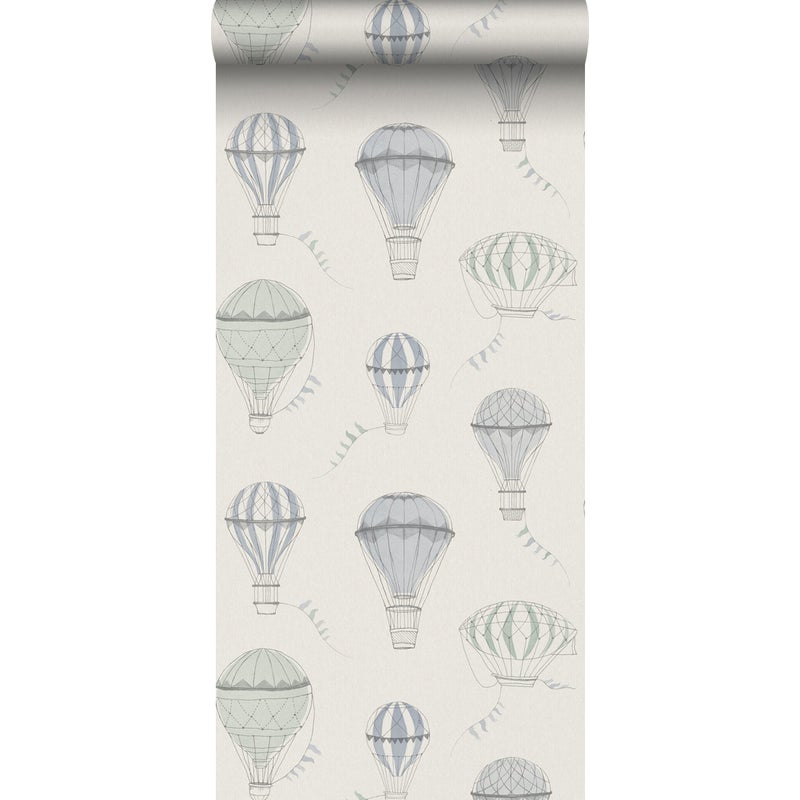 Tapeta szaro-niebieskim - 53 cm x 10.05 m - BORASTAPETER