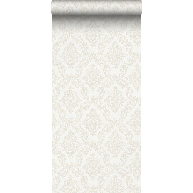 Tapeta druk barokowy beżowym - 53 cm x 11.2 m - BORASTAPETER